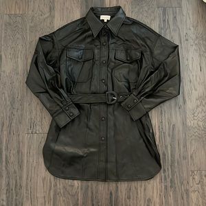 Black leather jacket